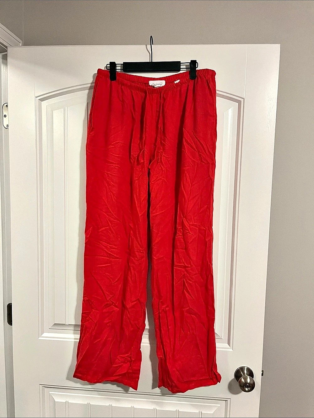 Daydreamer Wide Leg Pants in Red Size Large Like New